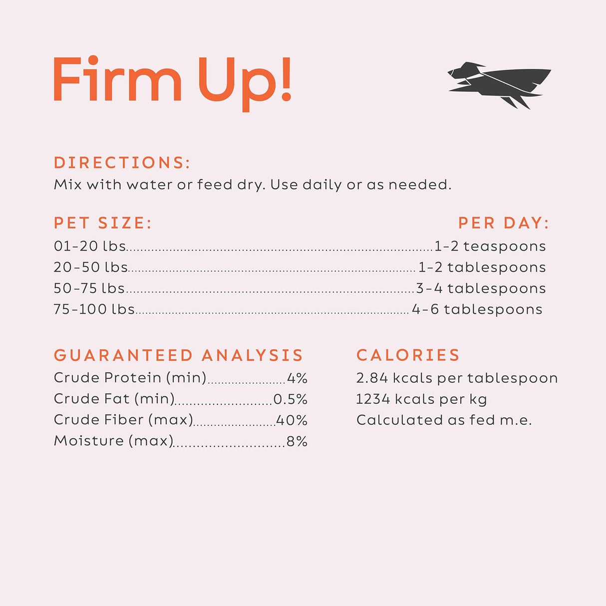 Diggin' Your Dog Firm Up Pumpkin for Dogs & Cats 227Gr.