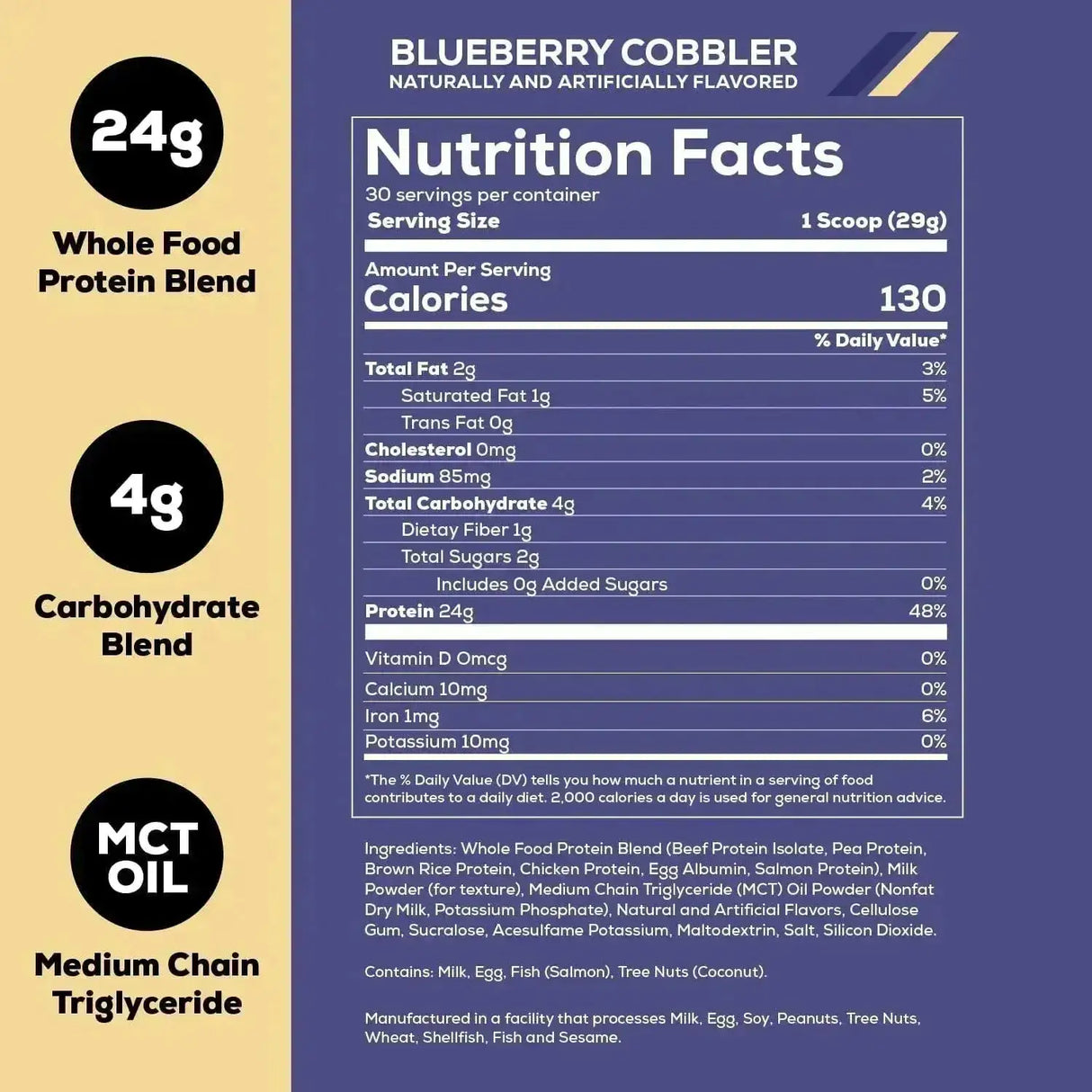 REDCON1 - REDCON1 MRE Lite Whole Food Protein Powder Blueberry Cobbler 30 Servicios - The Red Vitamin MX - Suplementos Alimenticios - {{ shop.shopifyCountryName }}