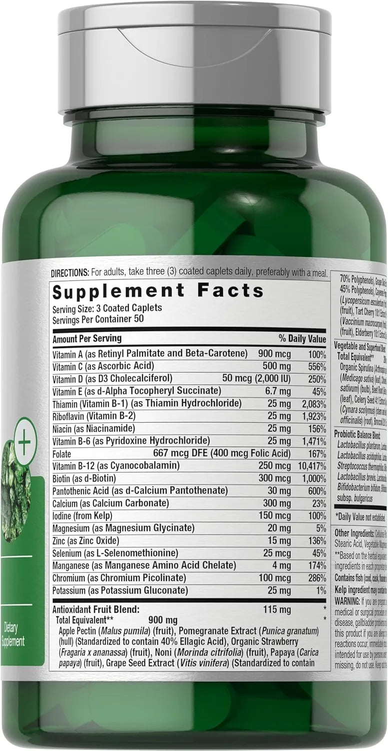 HORBAACH - Horbaach Super Greens with Probiotics 150 Tabletas - The Red Vitamin MX - Suplementos Alimenticios - {{ shop.shopifyCountryName }}