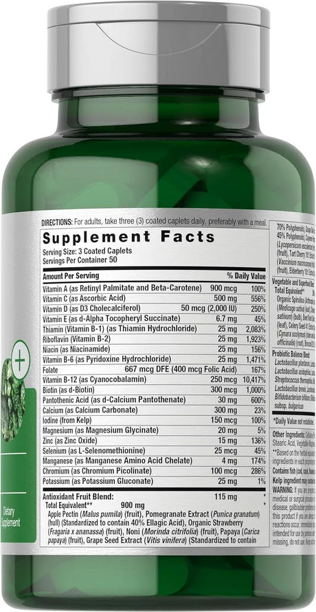 HORBAACH - Horbaach Super Greens with Probiotics 150 Tabletas - The Red Vitamin MX - Suplementos Alimenticios - {{ shop.shopifyCountryName }}