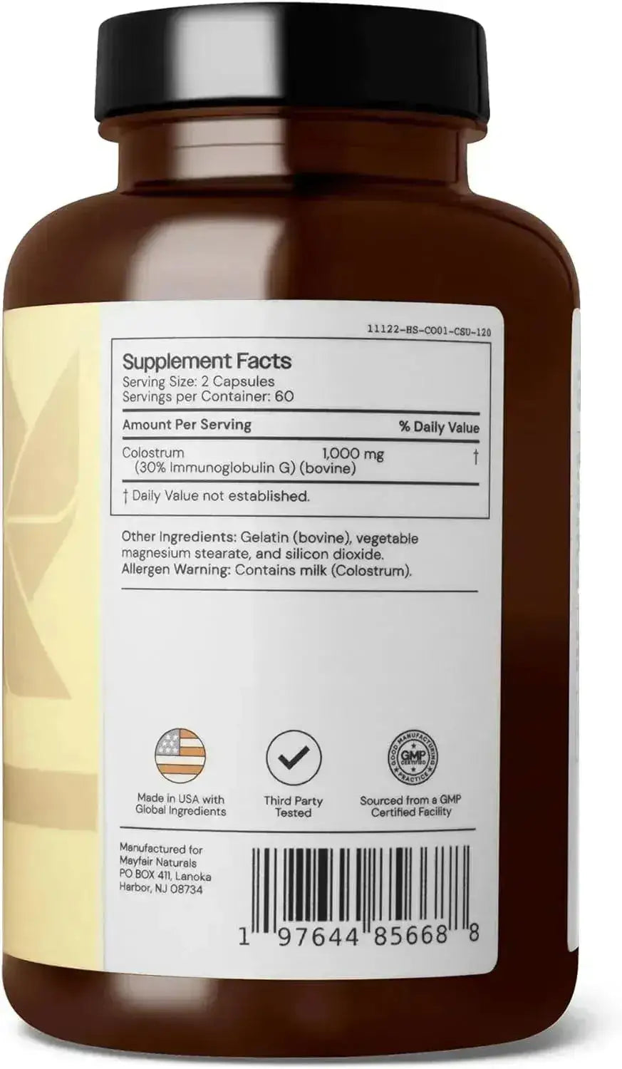 MAYFAIR - Mayfair Naturals Colostrum 30% IgG 120 Capsulas - The Red Vitamin MX - Suplementos Alimenticios - {{ shop.shopifyCountryName }}