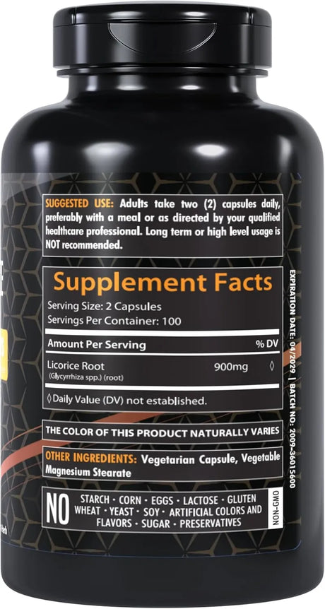 HEALTHFARE - Healthfare Ultra High Purity Licorice Root 900Mg. 200 Capsulas - The Red Vitamin MX - Suplementos Alimenticios - {{ shop.shopifyCountryName }}