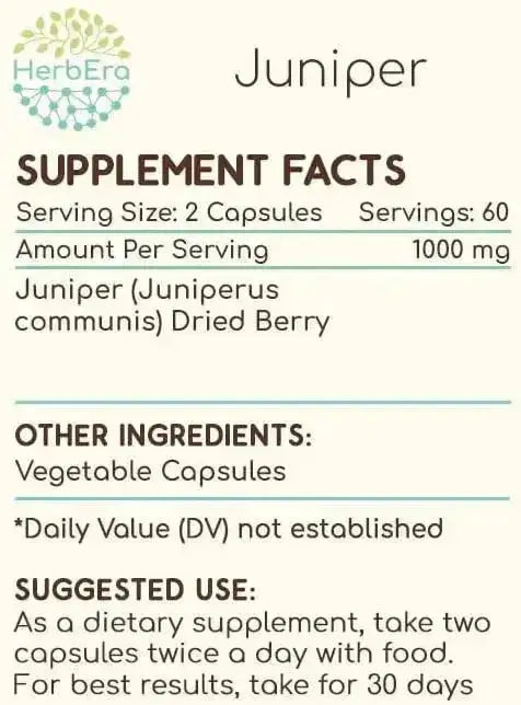 HERBERA - HerbEra Juniper 500Mg. 120 Capsulas - The Red Vitamin MX - Suplementos Alimenticios - {{ shop.shopifyCountryName }}