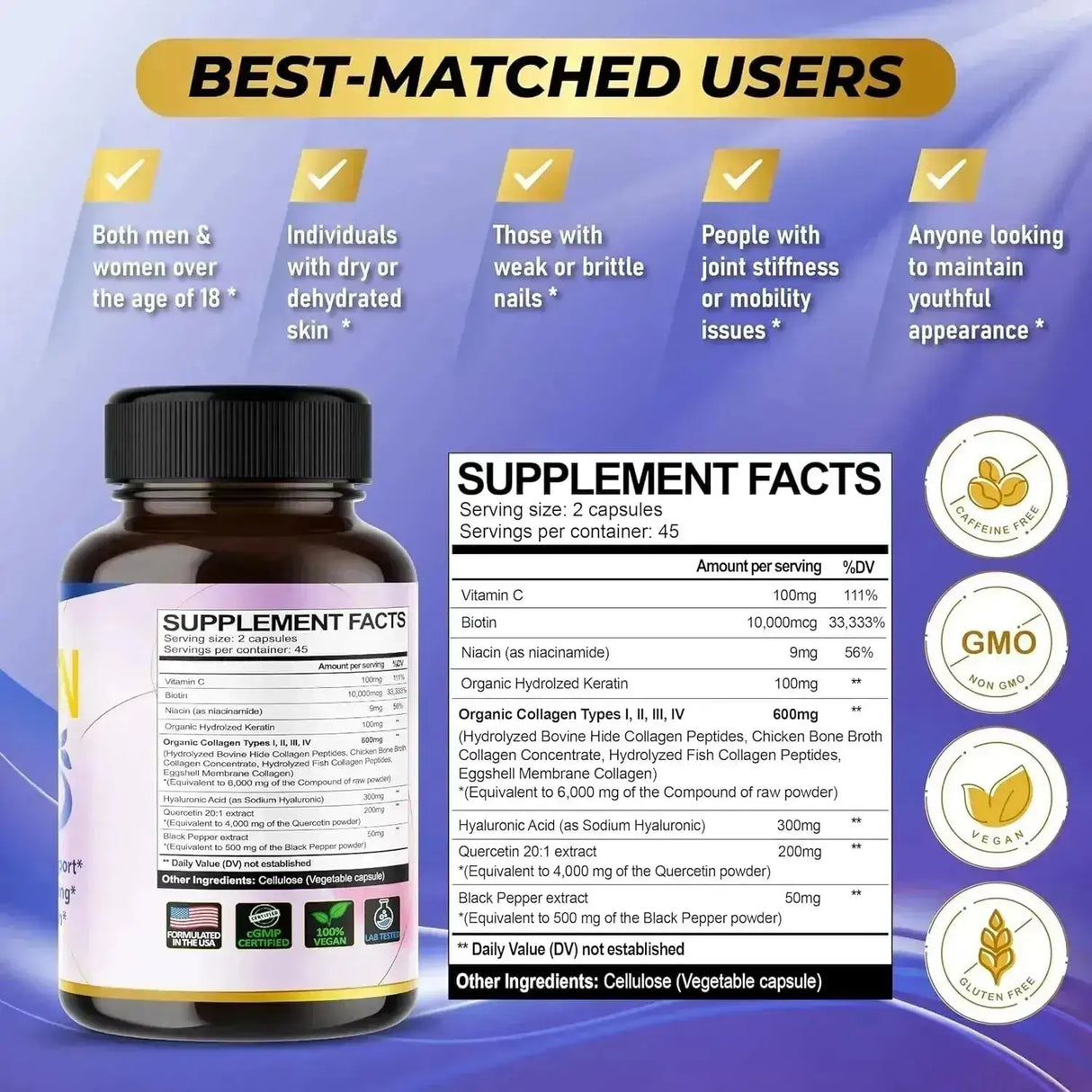 VEGATOT - VEGATOT Collagen with Hyaluronic Acid Vitamin C Biotin & Keratin 90 Capsulas - The Red Vitamin MX - Suplementos Alimenticios - {{ shop.shopifyCountryName }}