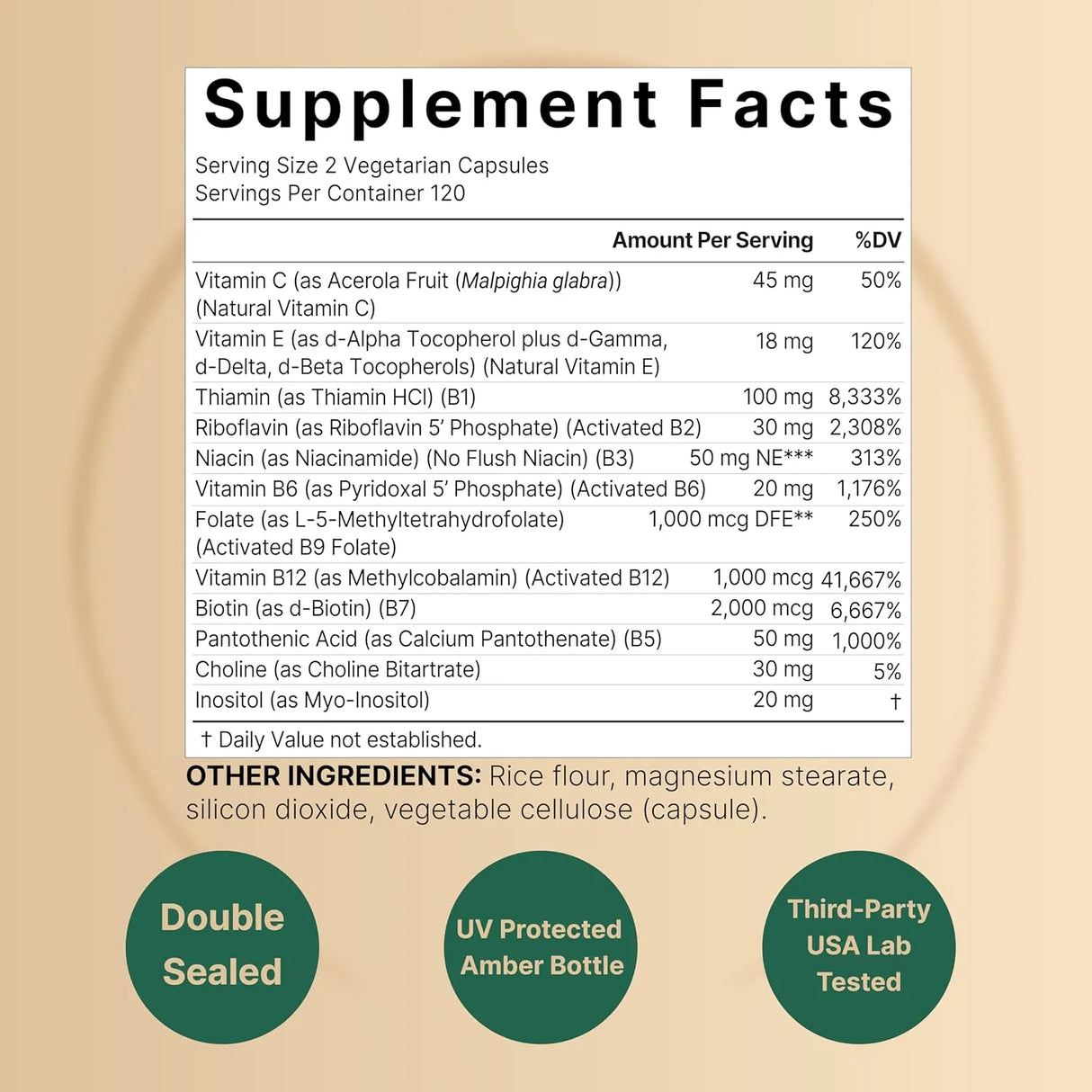 NATUREBELL - NatureBell Methylated B Complex 240 Capsulas - The Red Vitamin MX - Suplementos Alimenticios - {{ shop.shopifyCountryName }}