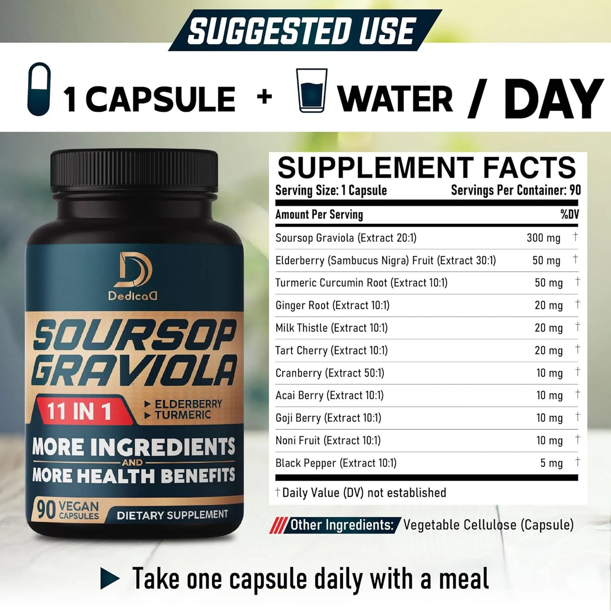 DEDICAD - DEDICAD Soursop Graviola 90 Capsulas - The Red Vitamin MX - Suplementos Alimenticios - {{ shop.shopifyCountryName }}