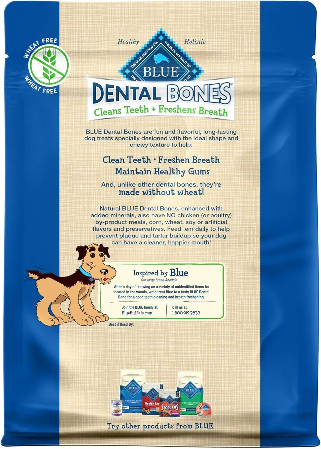 BLUE BUFFALO - Blue Buffalo Dental Bones Mini Natural Dental Chew Dog Treats 44 Piezas - The Red Vitamin MX - Cuidado Dental Para Perros - {{ shop.shopifyCountryName }}