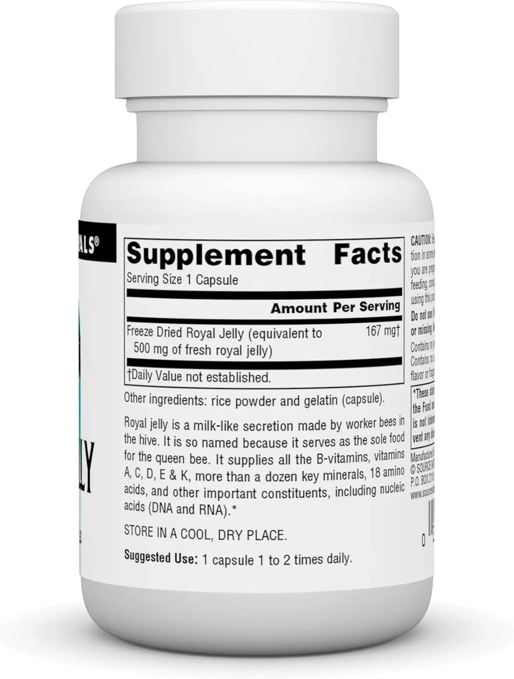 SOURCE NATURALS - Source Naturals Royal Jelly 500Mg. 30 Capsulas - The Red Vitamin MX - Suplementos Alimenticios - {{ shop.shopifyCountryName }}