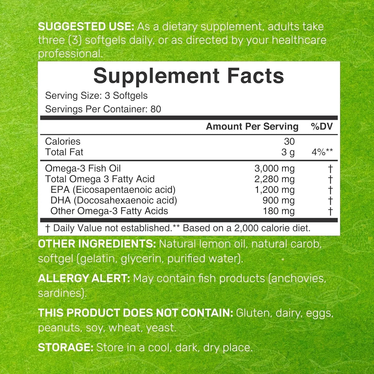 DEAL SUPPLEMENT - DEAL SUPPLEMENT Omega 3 Fish Oil 3,000Mg. 240 Capsulas Blandas - The Red Vitamin MX - Suplementos Alimenticios - {{ shop.shopifyCountryName }}