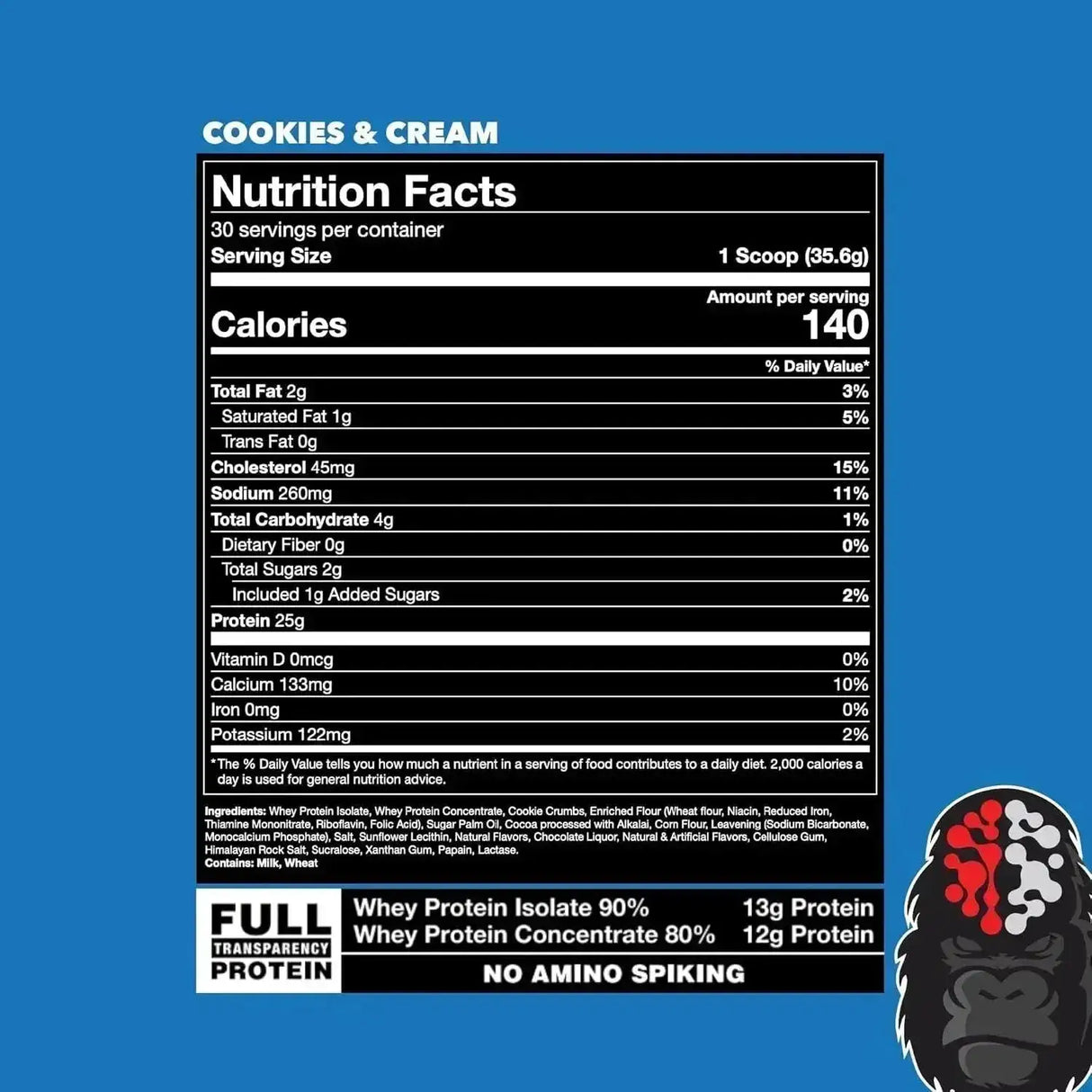 GORILLA MODE - Gorilla Mode Premium Whey Protein Cookies and Cream 1068Gr. - The Red Vitamin MX - Suplementos Alimenticios - {{ shop.shopifyCountryName }}