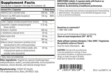 KLAIRE LABS - Klaire Labs Ocuthera Hypoallergenic Lutein Zeaxanthin & Bilberry Extract 60 Capsulas - The Red Vitamin MX - Suplementos Alimenticios - {{ shop.shopifyCountryName }}