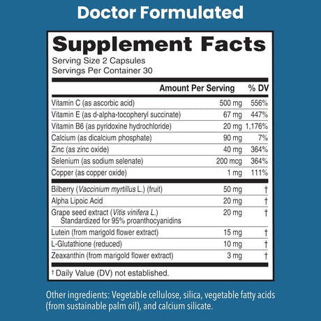 DR. KRAWITZ - Dr. Krawitz Macular Support with Lutein, Zeaxanthin Zinc 60 Capsulas - The Red Vitamin MX - Suplementos Alimenticios - {{ shop.shopifyCountryName }}