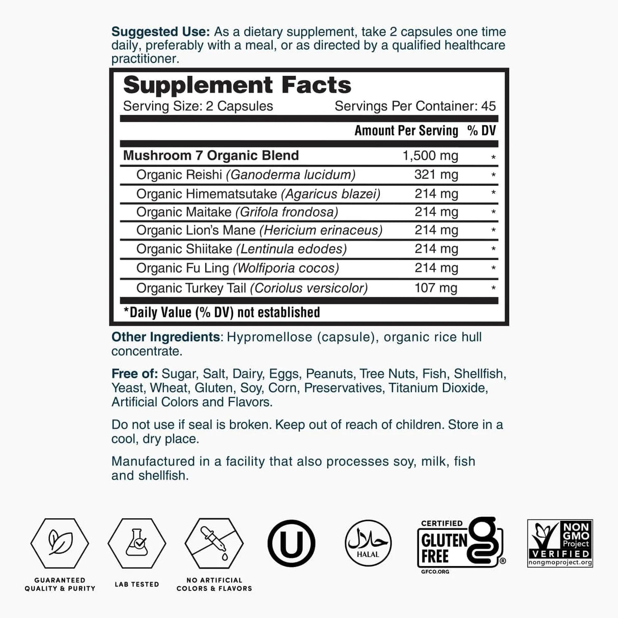 NATURES LAB - Nature's Lab Mushroom 7 Organic Blend 90 Capsulas - The Red Vitamin MX - Suplementos Alimenticios - {{ shop.shopifyCountryName }}