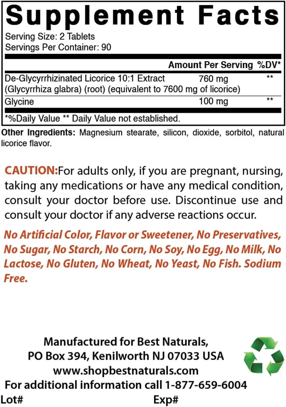 BEST NATURALS - Best Naturals DGL Chewable 380Mg. 180 Tabletas Masticables 2 Pack - The Red Vitamin MX - Suplementos Alimenticios - {{ shop.shopifyCountryName }}