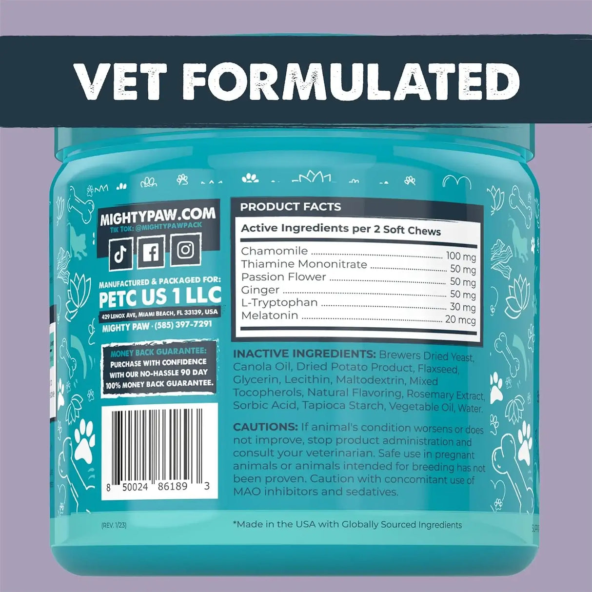 MIGHTY PAW - Mighty Paw Calming Chews for Dogs with Melatonin 120 Masticables 2 Pack - The Red Vitamin MX - Relajantes Para Perros - {{ shop.shopifyCountryName }}