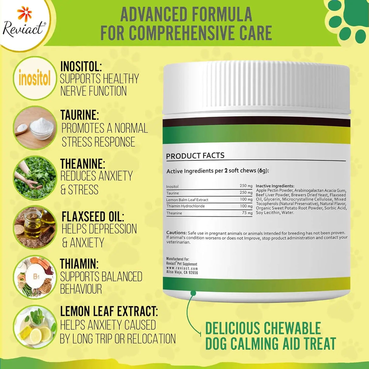 REVIACT - Reviact Calming Chews for Dogs 60 Masticables - The Red Vitamin MX - Relajantes Para Perros - {{ shop.shopifyCountryName }}