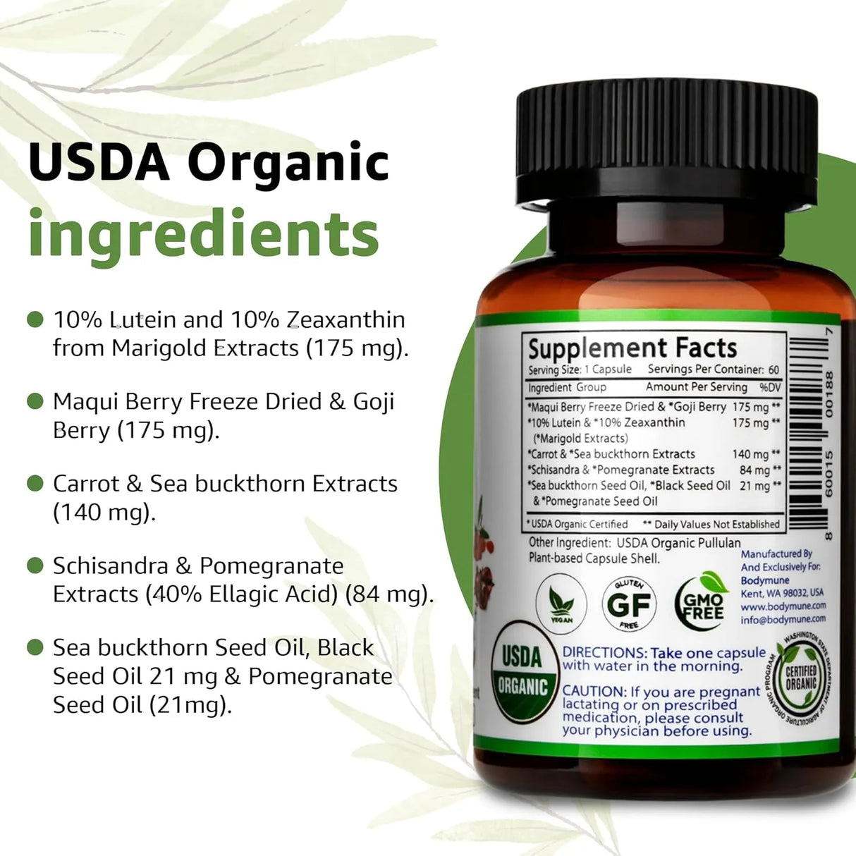 BODYMUNE - Bodymune EyeCare Eye Health Lutein Zeaxanthin 60 Capsulas - The Red Vitamin MX - Suplementos Alimenticios - {{ shop.shopifyCountryName }}