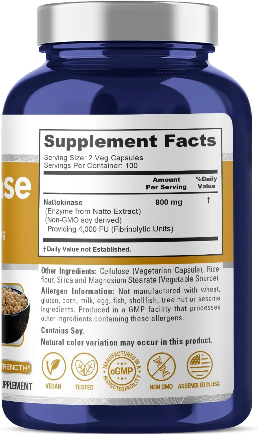 NUSAPURE - NusaPure Nattokinase 4000 FU 200 Capsulas - The Red Vitamin MX - Suplementos Alimenticios - {{ shop.shopifyCountryName }}