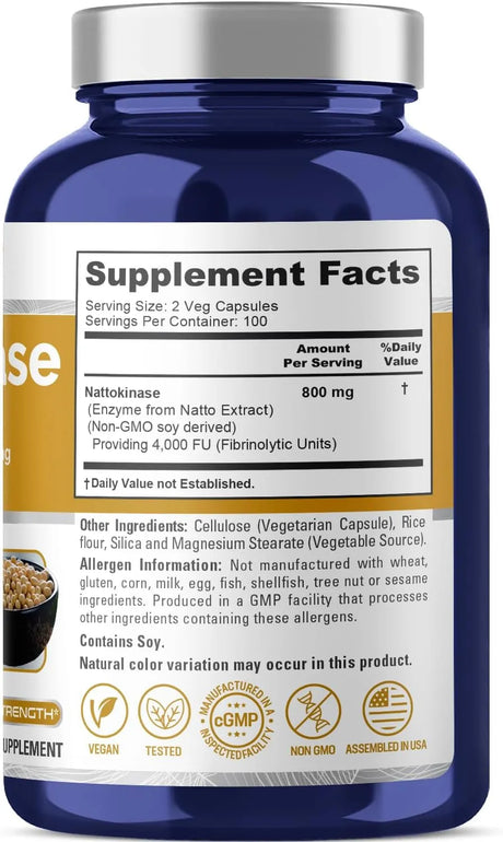 NUSAPURE - NusaPure Nattokinase 4000 FU 200 Capsulas - The Red Vitamin MX - Suplementos Alimenticios - {{ shop.shopifyCountryName }}