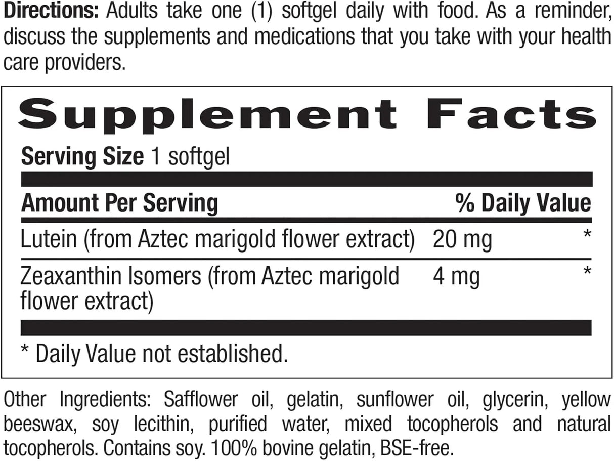 COUNTRY LIFE - Country Life Lutein 20Mg. 60 Capsulas Blandas - The Red Vitamin MX - Suplementos Alimenticios - {{ shop.shopifyCountryName }}