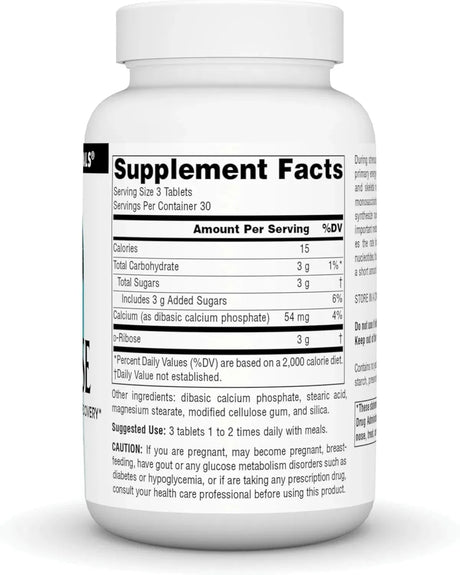 SOURCE NATURALS - Source Naturals D-Ribose 90 Tabletas - The Red Vitamin MX - Suplementos Alimenticios - {{ shop.shopifyCountryName }}