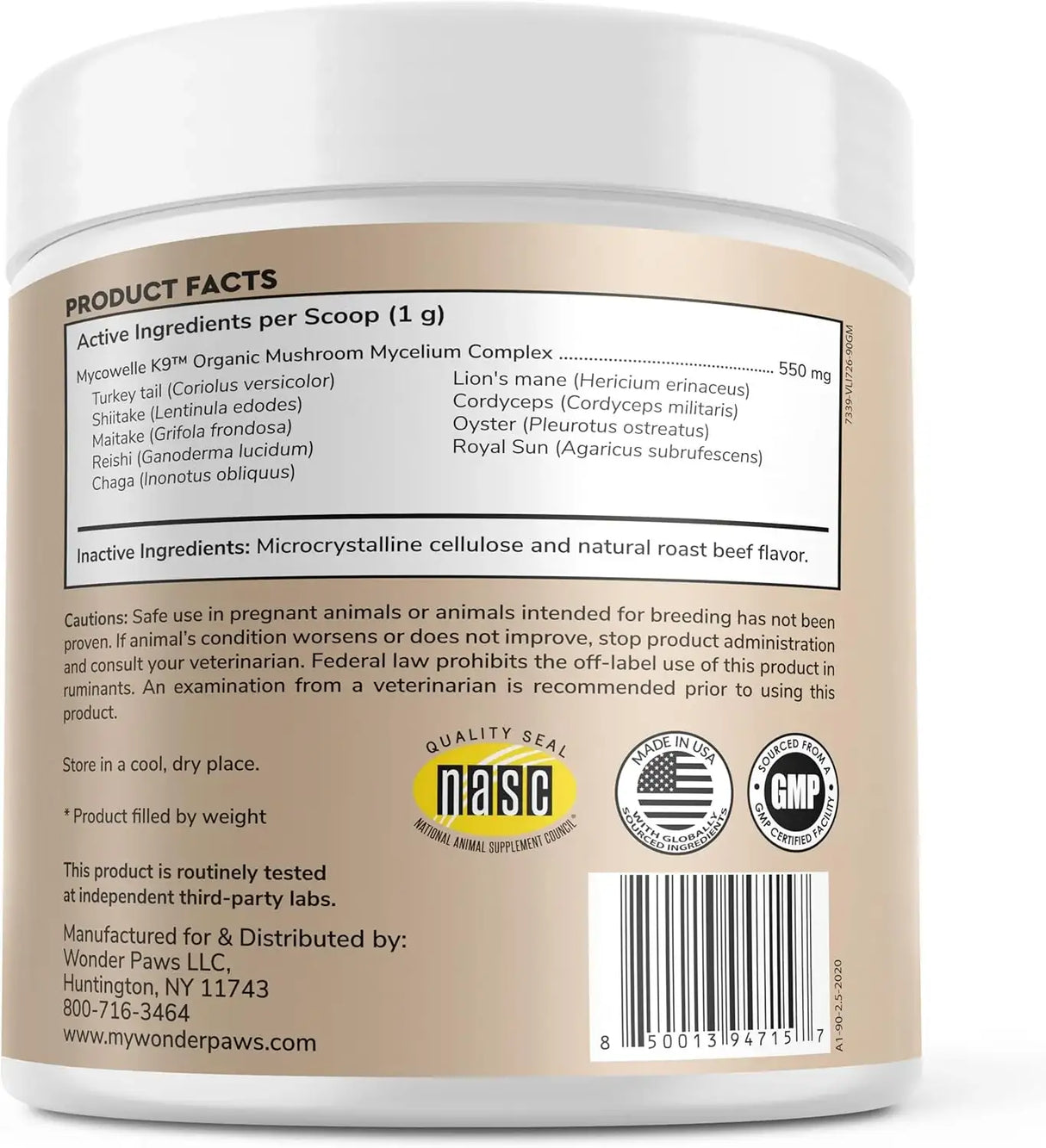 WONDER PAWS - WONDER PAWS Immune Support Mushroom Powder for Dogs 90Gr. - The Red Vitamin MX - Suplementos Herbales Para Perros - {{ shop.shopifyCountryName }}