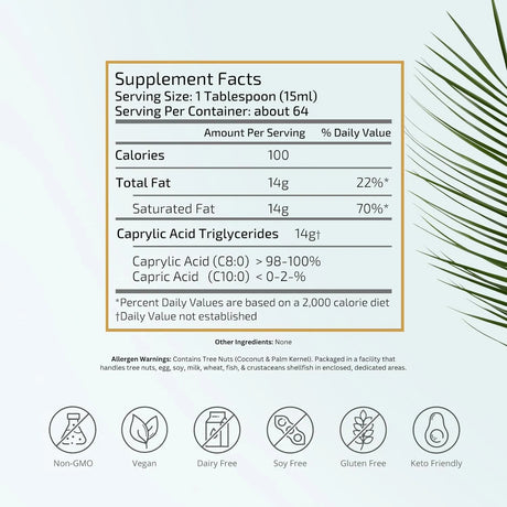 VITATRADINGCO - VitaTradingCo. 100% Pure C8 MCT Oil Unflavored 946Ml. - The Red Vitamin MX - Suplementos Alimenticios - {{ shop.shopifyCountryName }}