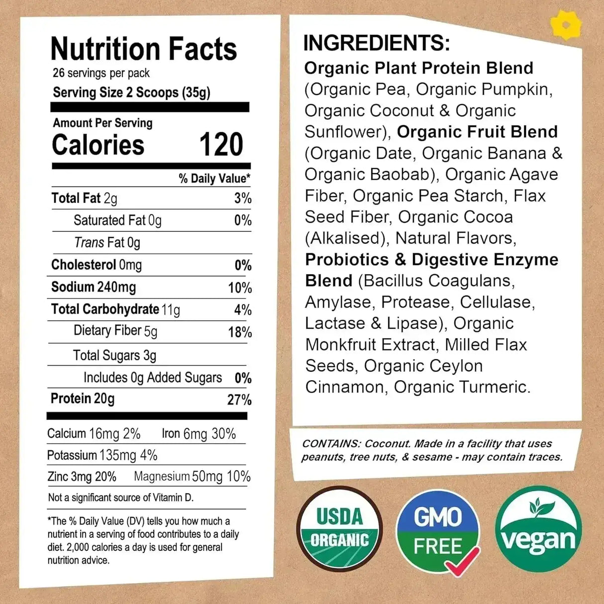 EARTHCHIMP - EarthChimp Organic Vegan Protein Powder 26 Servicios Vanilla 910Gr. - The Red Vitamin MX - Suplementos Alimenticios - {{ shop.shopifyCountryName }}