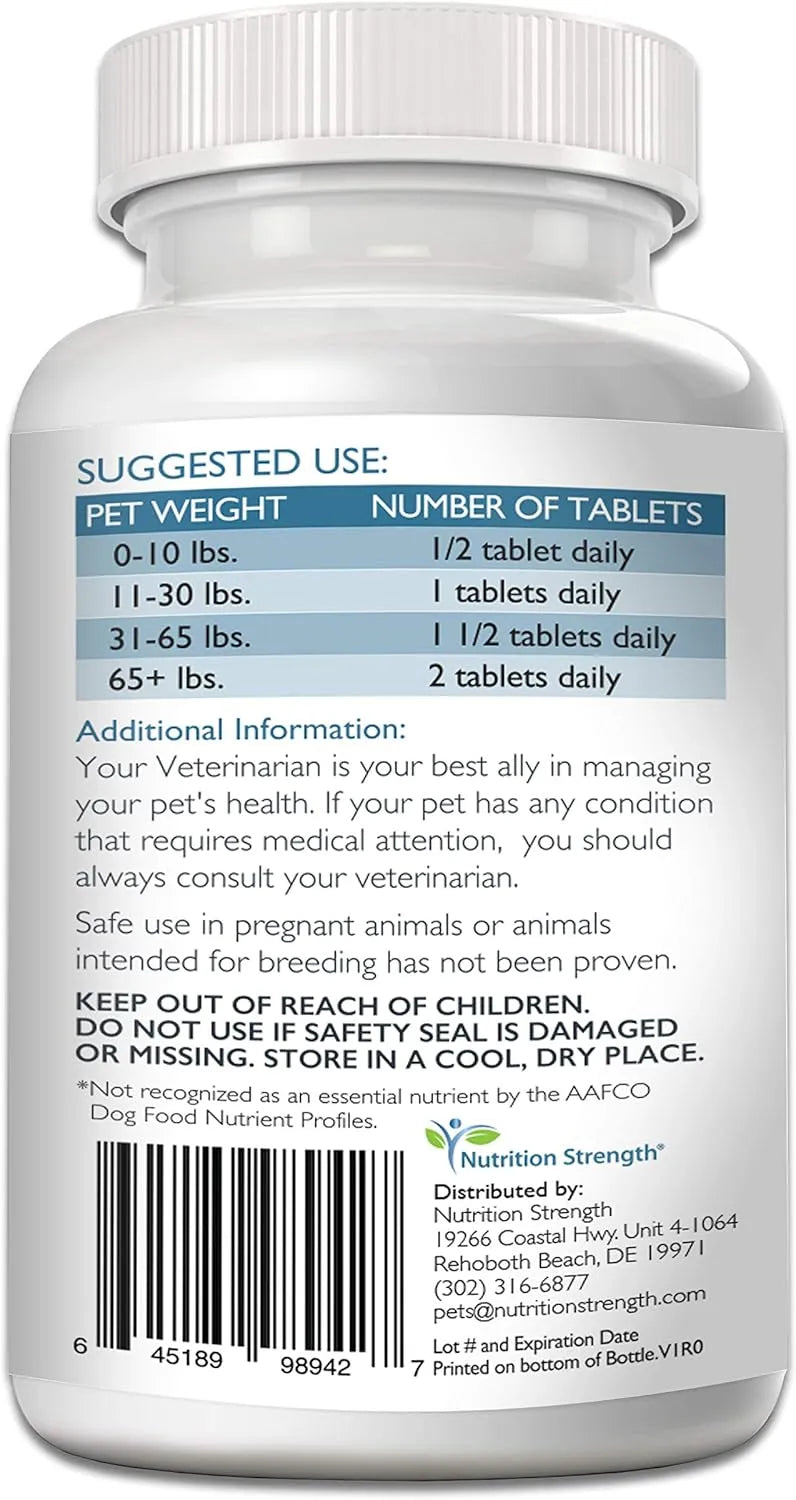 NUTRITION STRENGTH - Nutrition Strength Eye Care for Dogs Daily Vision Supplement 120 Tabletas Masticables - The Red Vitamin MX - Cuidado De Los Ojos De Los Perros - {{ shop.shopifyCountryName }}