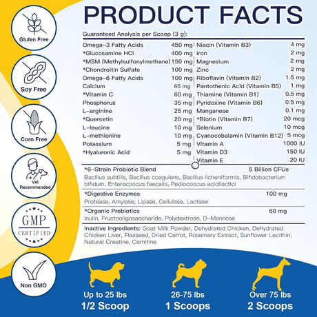 SHINEPAWS - SHINEPAWS Dog Multivitamin Powder 90 Servicios 270Gr. - The Red Vitamin MX - Multivitamínicos Para Perros - {{ shop.shopifyCountryName }}