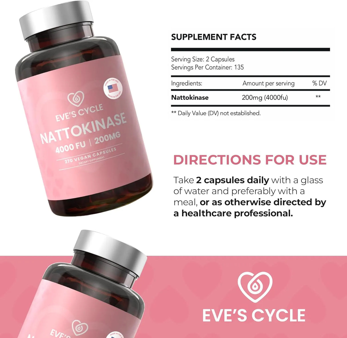 EVE'S CYCLE - Eve's Cycle Nattokinase 4000 FU 270 Capsulas - The Red Vitamin MX - Suplementos Alimenticios - {{ shop.shopifyCountryName }}