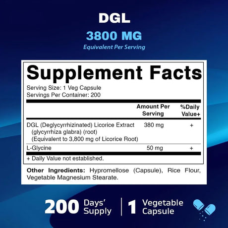 VITAMATIC - Vitamatic DGL Licorice 10:1 Extract 380Mg. 200 Capsulas - The Red Vitamin MX - Suplementos Alimenticios - {{ shop.shopifyCountryName }}