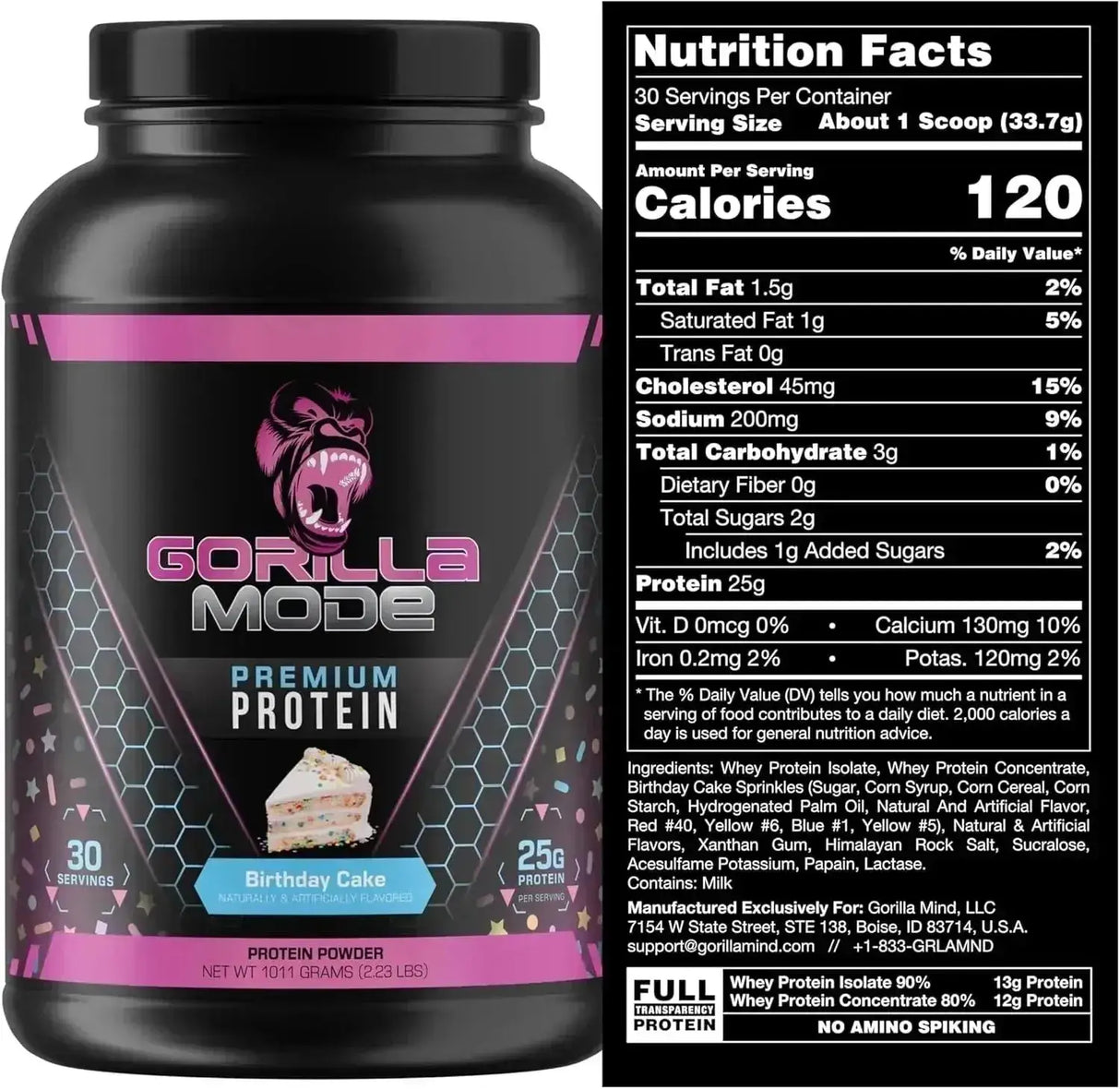GORILLA MODE - Gorilla Mode Premium Whey Protein Birthday Cake 1011Gr. - The Red Vitamin MX - Suplementos Alimenticios - {{ shop.shopifyCountryName }}