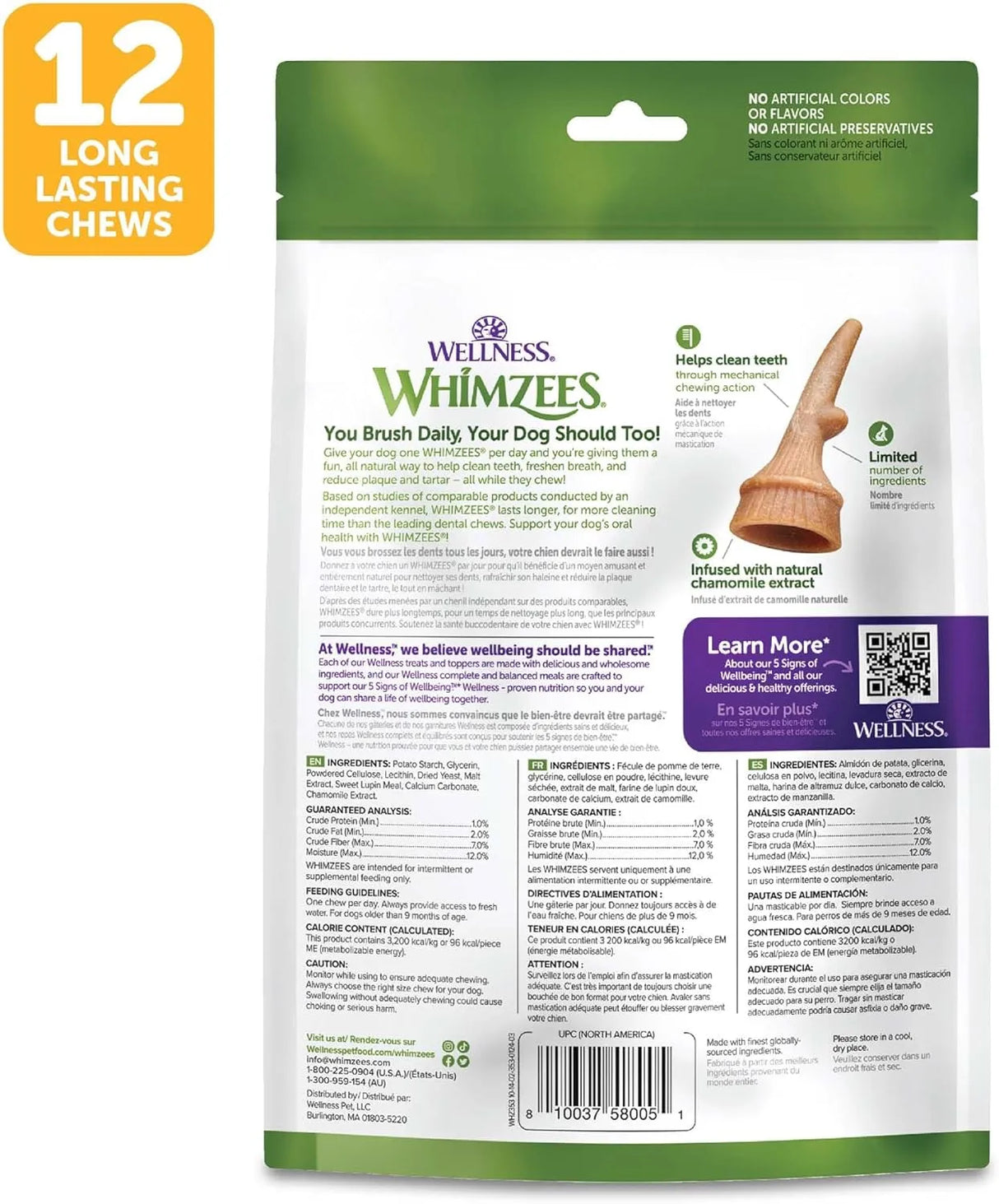 WELLNESS WHIMZEES - WHIMZEES Wellness Occupy Dog Dental Treats Medium Size 12 Piezas - The Red Vitamin MX - Cuidado Dental Para Perros - {{ shop.shopifyCountryName }}