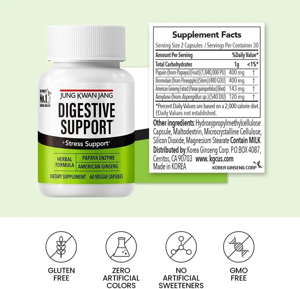 JUNGKWANJANG - JungKwanJang Digestive Wellness Support 60 Capsulas - The Red Vitamin MX - Suplementos Alimenticios - {{ shop.shopifyCountryName }}