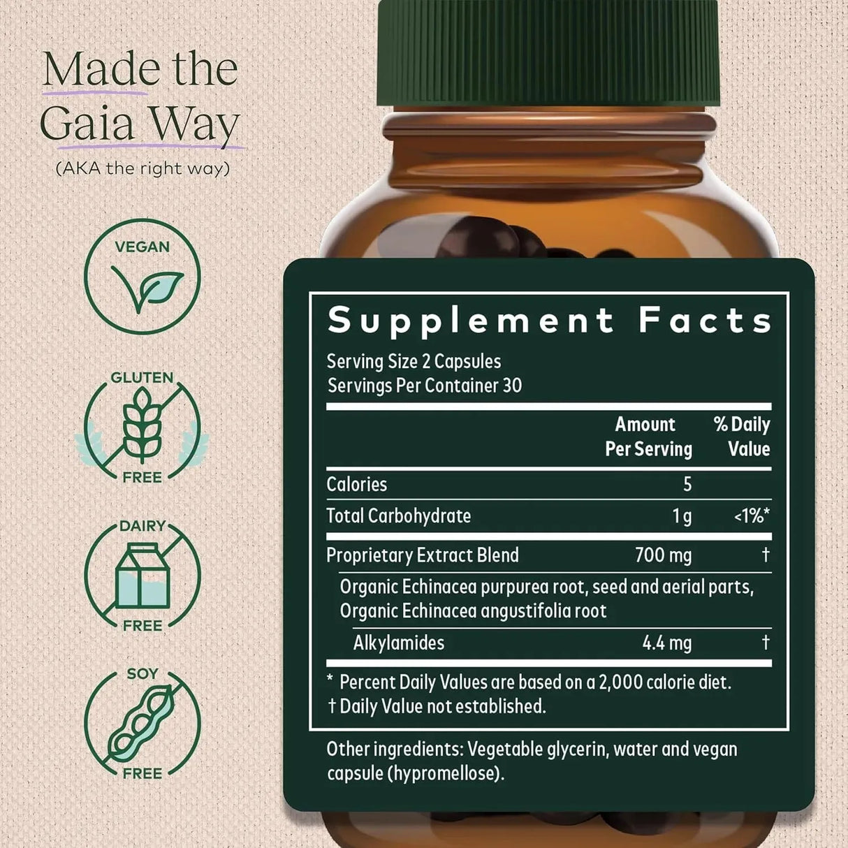 GAIA HERBS - Gaia Herbs Echinacea Supreme 60 Capsulas - The Red Vitamin MX - Suplementos Alimenticios - {{ shop.shopifyCountryName }}