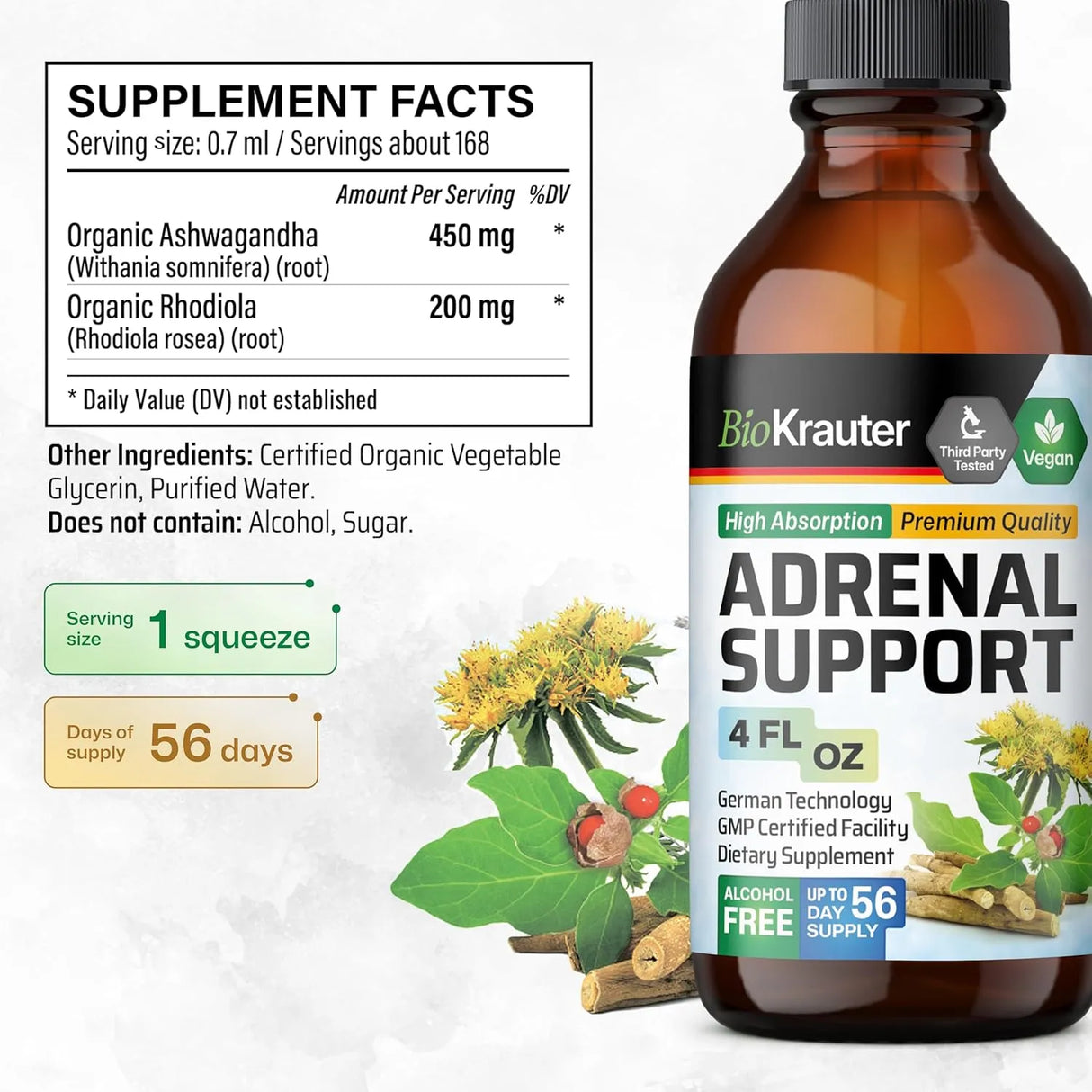 BIOKRAUTER - BIO KRAUTER Adrenal Support Tincture 4 Fl.Oz. - The Red Vitamin MX - Suplementos Alimenticios - {{ shop.shopifyCountryName }}