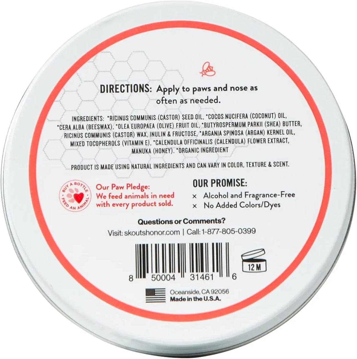 SKOUT'S HONOR - SKOUT'S HONOR Prebiotic Pet Balm 2 Oz. - The Red Vitamin MX - Remedios Para La Picazón De Perros - {{ shop.shopifyCountryName }}