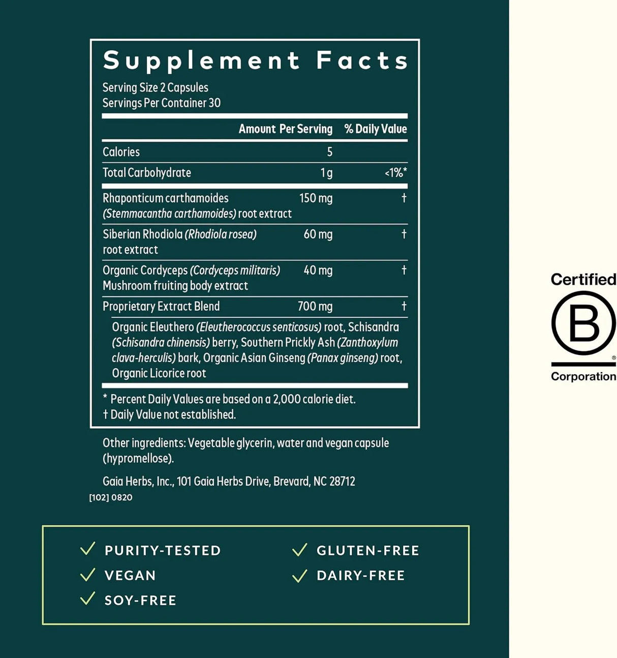 GAIA HERBS - Gaia Herbs Adrenal Health Jump Start 60 Capsulas - The Red Vitamin MX - Suplementos Alimenticios - {{ shop.shopifyCountryName }}