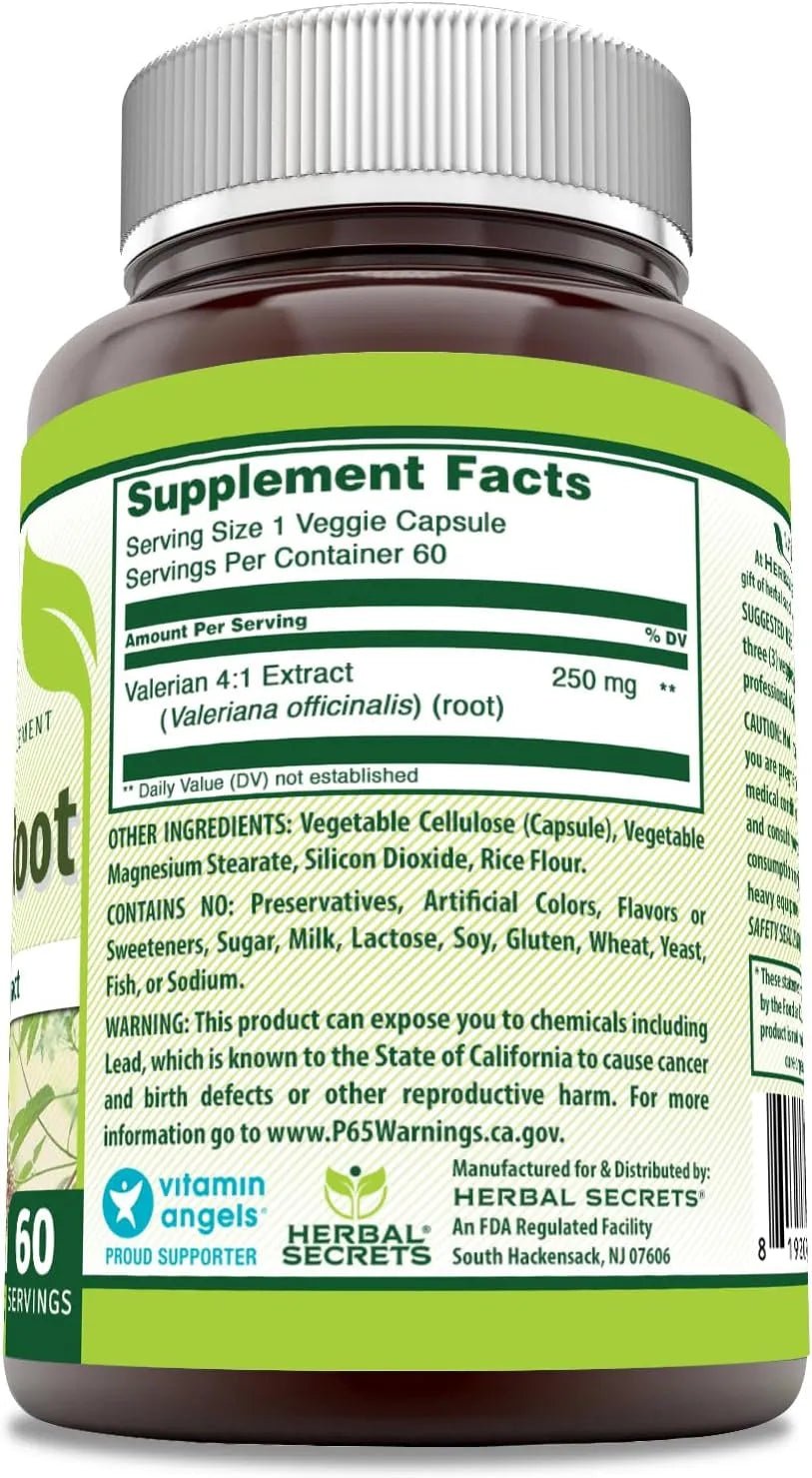 HERBAL SECRETS - Herbal Secrets Valerian Root Extract 250Mg. 60 Capsulas - The Red Vitamin MX - Suplementos Alimenticios - {{ shop.shopifyCountryName }}