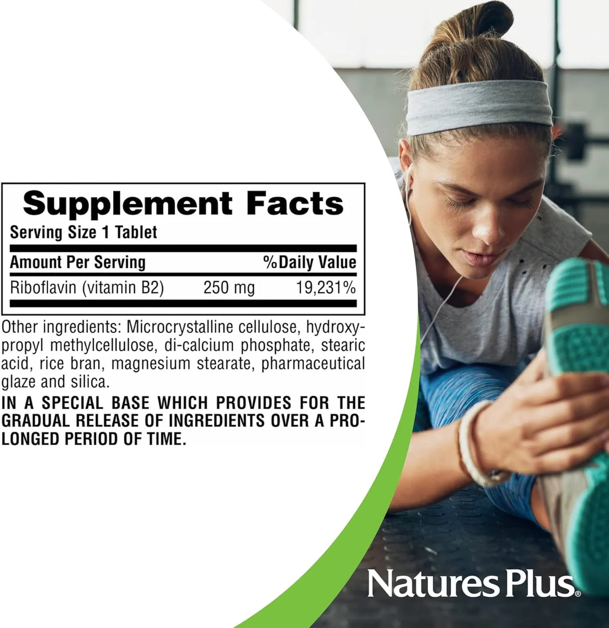 NATURES PLUS - Natures Plus Vitamin B2 250Mg. 60 Tabletas - The Red Vitamin MX - Suplementos Alimenticios - {{ shop.shopifyCountryName }}