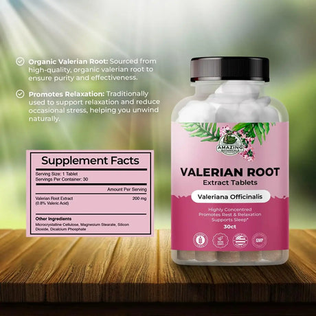AMAZING BOTANICALS - Amazing Botanicals Valerian Root 200Mg. 30 Tabletas - The Red Vitamin MX - Suplementos Alimenticios - {{ shop.shopifyCountryName }}
