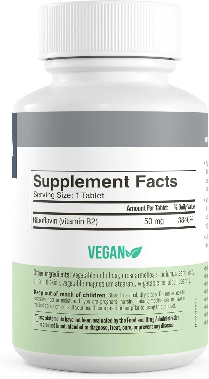 FREEDA - Freeda Vitamin B2 Riboflavin 50Mg. 100 Tabletas - The Red Vitamin MX - Suplementos Alimenticios - {{ shop.shopifyCountryName }}