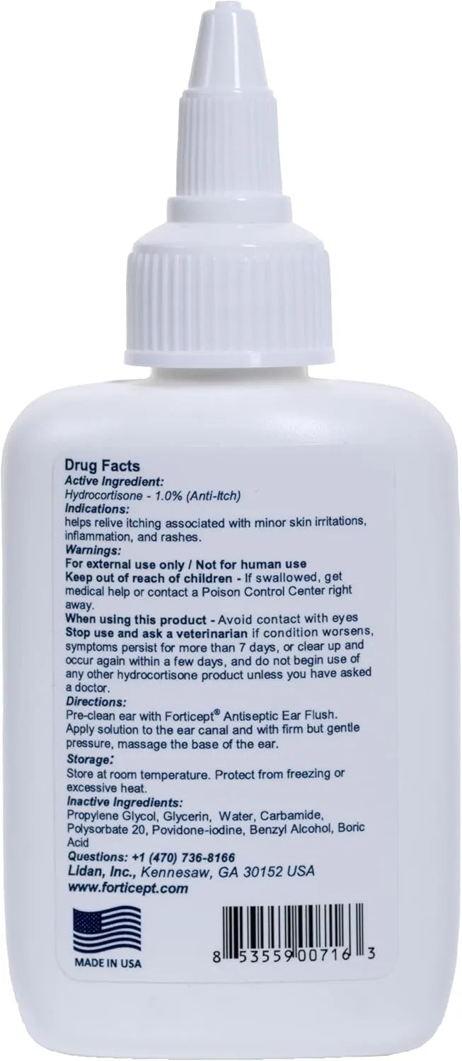 FORTICEP - Forticept Dog and Cat Ear Infection Treatment 2 Fl.Oz. - The Red Vitamin MX - Cuidado Del Oído De Perros - {{ shop.shopifyCountryName }}