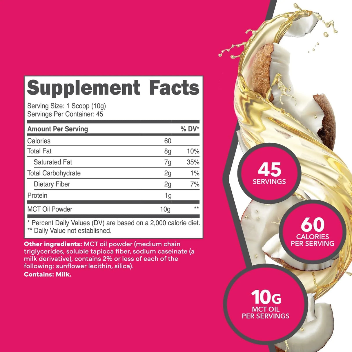 KETOLOGIC - Ketologic MCT Oil Powder Unflavored 454Gr. - The Red Vitamin MX - Suplementos Alimenticios - {{ shop.shopifyCountryName }}