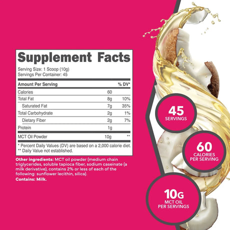 KETOLOGIC - Ketologic MCT Oil Powder Unflavored 454Gr. - The Red Vitamin MX - Suplementos Alimenticios - {{ shop.shopifyCountryName }}