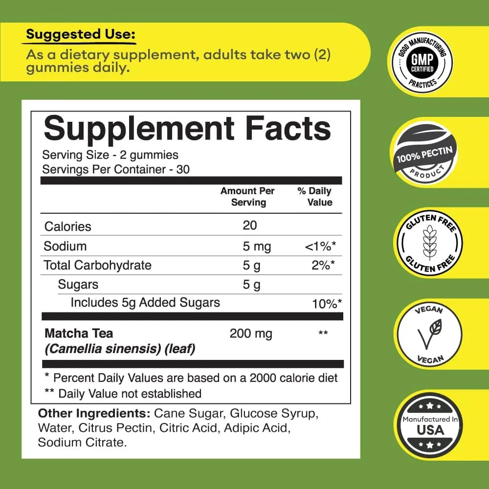 VITAPATCH - VitaPatch Matcha Green Tea Extract Gummy 60 Gomitas - The Red Vitamin MX - Suplementos Alimenticios - {{ shop.shopifyCountryName }}