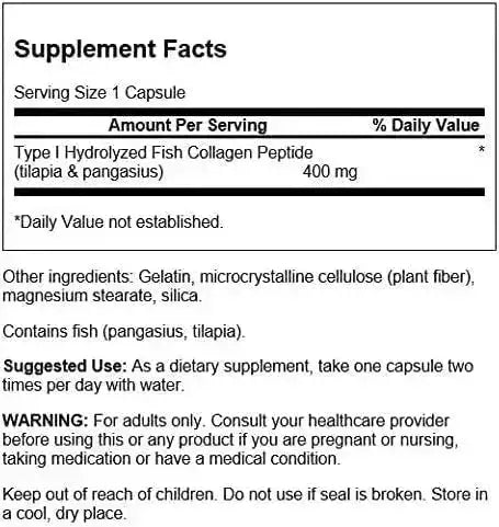 SWANSON - Swanson Hydrolyzed Fish Collagen Type I 400Mg. 60 Capsulas 2 Pack - The Red Vitamin MX - Suplementos Alimenticios - {{ shop.shopifyCountryName }}