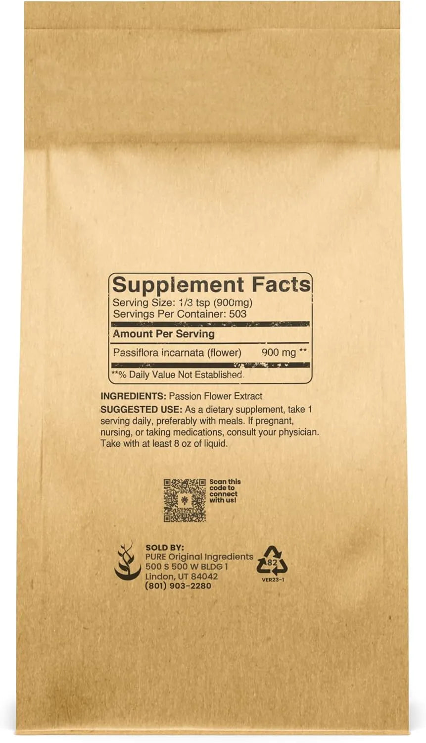 PURE ORIGINAL INGREDIENTS - Pure Original Ingredients Passion Flower Extract 453Gr. - The Red Vitamin MX - Suplementos Alimenticios - {{ shop.shopifyCountryName }}