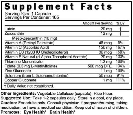 NATURE´S FUSIONS - Nature's Fusions Nutri Lutein 20Mg. Eye Vitamins Complex 60 Capsulas - The Red Vitamin MX - Suplementos Alimenticios - {{ shop.shopifyCountryName }}